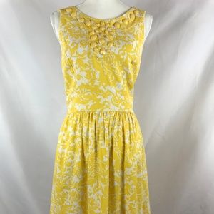 PERCEPTIONS YELLOW SIZE 8 MIDI DRESS